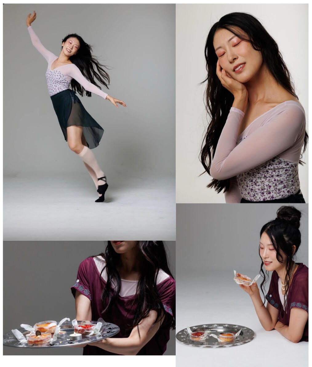 Explores the coexistence of refinement and nourishment—the poise of ballet intertwined with the simple pleasure of tasting and being. It reflects on how bodily grace and appetite coexist as natural expressions of vitality and presence.